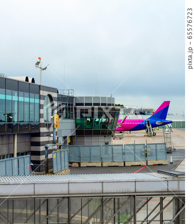Airport terminal facade airplane runway 65576723