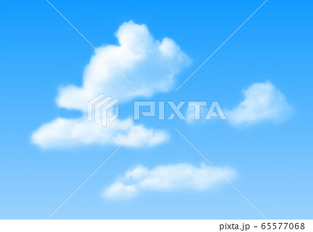 Realistic isolated cloud on blue sky background. 65577068