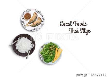 Group of Thai local foods. Group of Thai local foods. 65577145