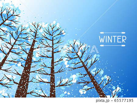 Winter forest background with stylized trees. 65577195