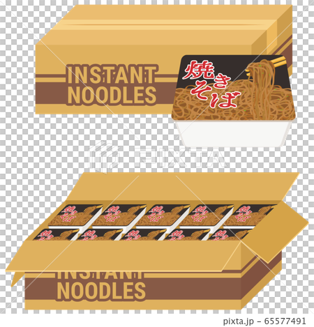 ダンボールに入った焼きそば 65577491