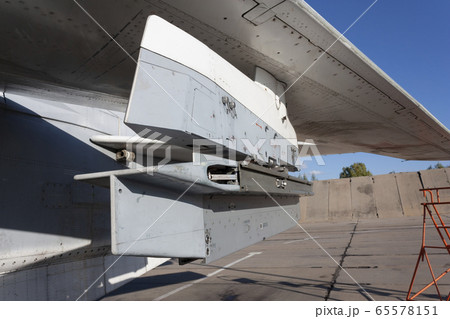 Pylon under the wing of a military aircraft for 65578151