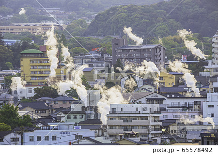 大分県別府市 湯けむり展望台から見た美しい風景 大分県別府市 湯けむり展望台から見た美しい風景 65578492