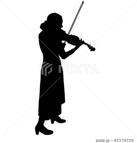 Silhouettes a musician violinist playing the 65579720