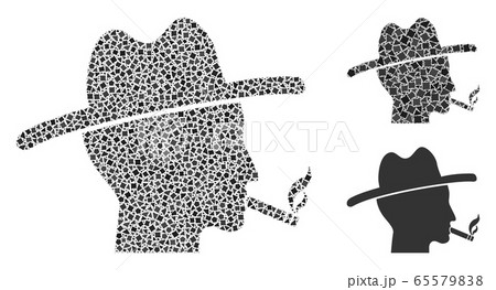 Joggly Cigarette Smoker Icon Collage 65579838