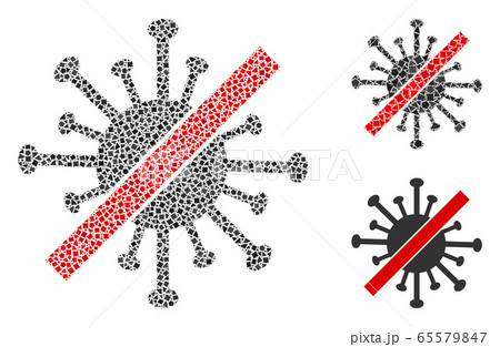 Unequal No Coronavirus Icon Collage 65579847