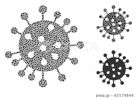 Rugged SARS Virus Icon Collage 65579849