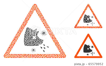 Ragged Swine Flu Warning Icon Collage Ragged Swine Flu Warning Icon Collage 65579952