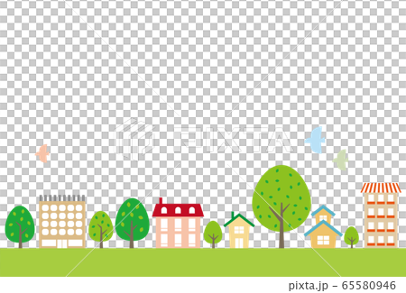 街並みのイラスト カラフル 街並みのイラスト カラフル 65580946