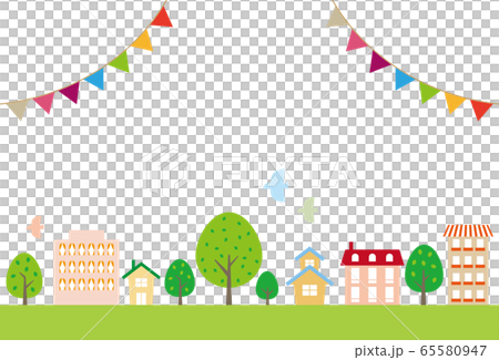 街並みのイラスト カラフル 街並みのイラスト カラフル 65580947