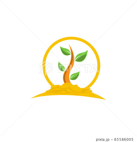 Money tree logo design vector 65586005