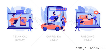 Video content types vector concept metaphors. 65587808