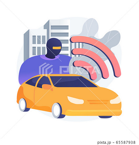 Car alarm system abstract concept vector illustration. 65587938