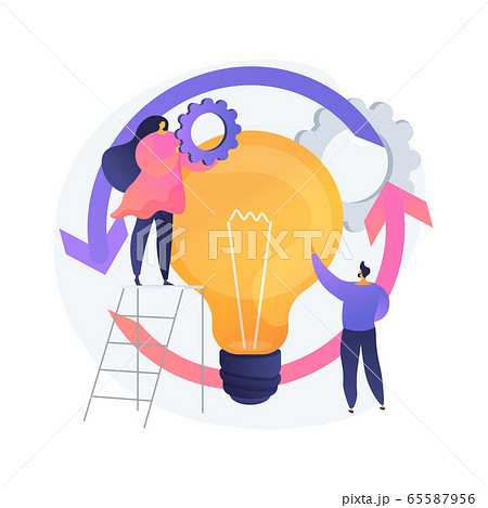 Project life cycle abstract concept vector illustration. 65587956