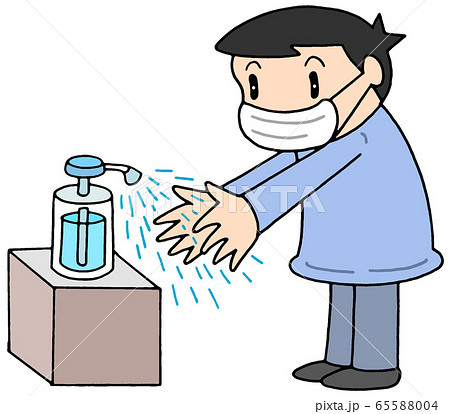 手指の消毒 65588004