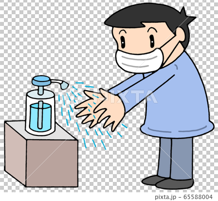 手指の消毒 65588004