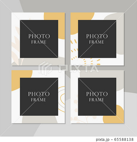 Beautiful vector photo frame on background. 65588138