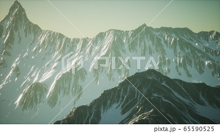 8K Aerial Mountain Landscape in High Altitude 65590525