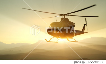8K Slow Motion United States military helicopter 65590557