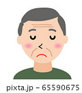 高齢男性の顔正面イラスト 65590675