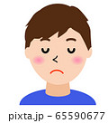 男性の顔正面イラスト 65590677