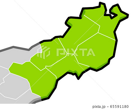 日本地図ー東北地方のイラスト素材