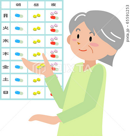 シニアのお薬の管理 65591253