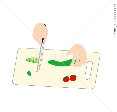 野菜を切るのイラスト素材