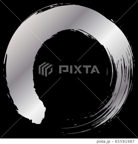 丸　銀　筆文字 65591987