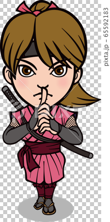 女忍者　桃色 65592183