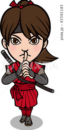 女忍者 赤色 女忍者 赤色 65592185