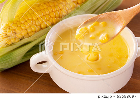 コーンスープの写真素材