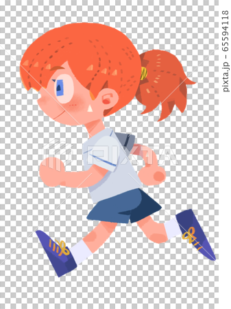 Running girl without main line Running girl without main line 65594118
