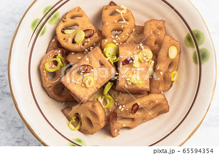 厚揚げと蓮根の照り焼き 厚揚げと蓮根の照り焼き 65594354