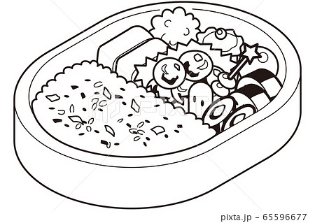 子どものお弁当のイラスト素材