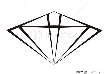 ダイヤモンドカットのイラスト素材