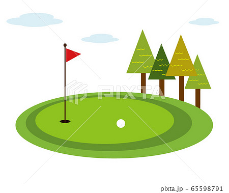 ゴルフ ボール グリーンのイラスト素材