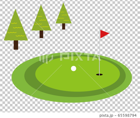 ゴルフ ボール グリーンのイラスト素材