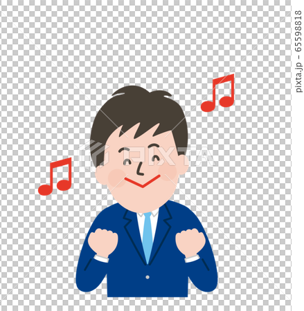 ウキウキした男子学生の表情 65598818