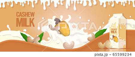 vegan plant based cashew milk with splashing liquid and seeds organic dairy free natural organic milk in paper packaging horizontal vegan plant based cashew milk with splashing liquid and seeds organic dairy free natural organic milk in paper packaging horizontal 65599234