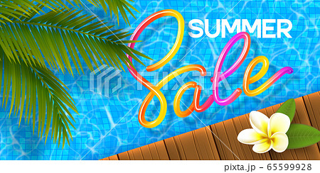 Summer Sale banner with handwritten calligraphy. Summer Sale banner with handwritten calligraphy. 65599928