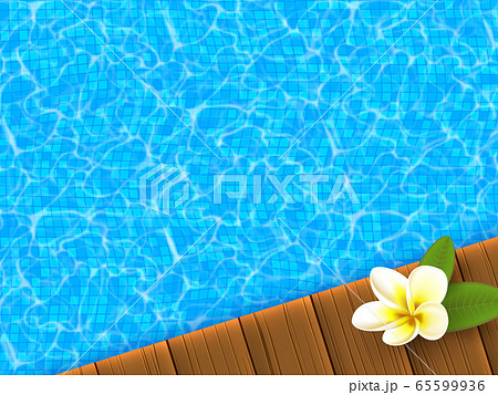 Realistic blue swimming pool. 65599936