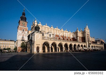 The Cloth Hall and Town Hall Tower in Krakow, Poland 65600302