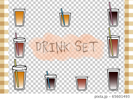 Hand drawn coffee cafe icon set 65601493