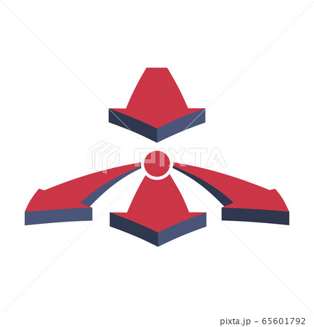 Curved arrows design or infographic element, 65601792