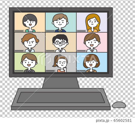 オンライン会議　パソコン 65602581
