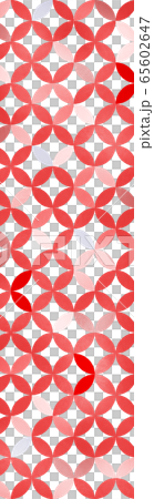 七宝柄 バナー背景(160:600)手描き風(赤系)〔JPG/PNG背景透過〕 七宝柄 バナー背景(160:600)手描き風(赤系)〔JPG/PNG背景透過〕 65602647