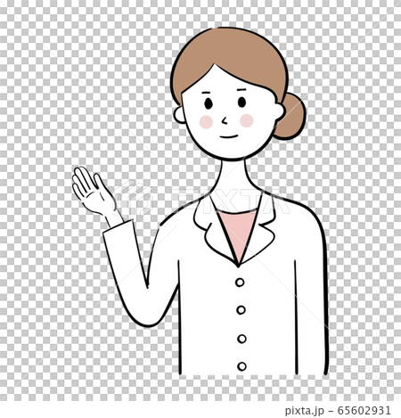 Woman in white coat Woman in white coat 65602931