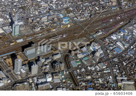 東静岡のグランシップ付近を空撮 65603406