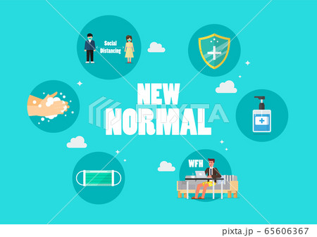 New normal lifestyle icons concept New normal lifestyle icons concept 65606367